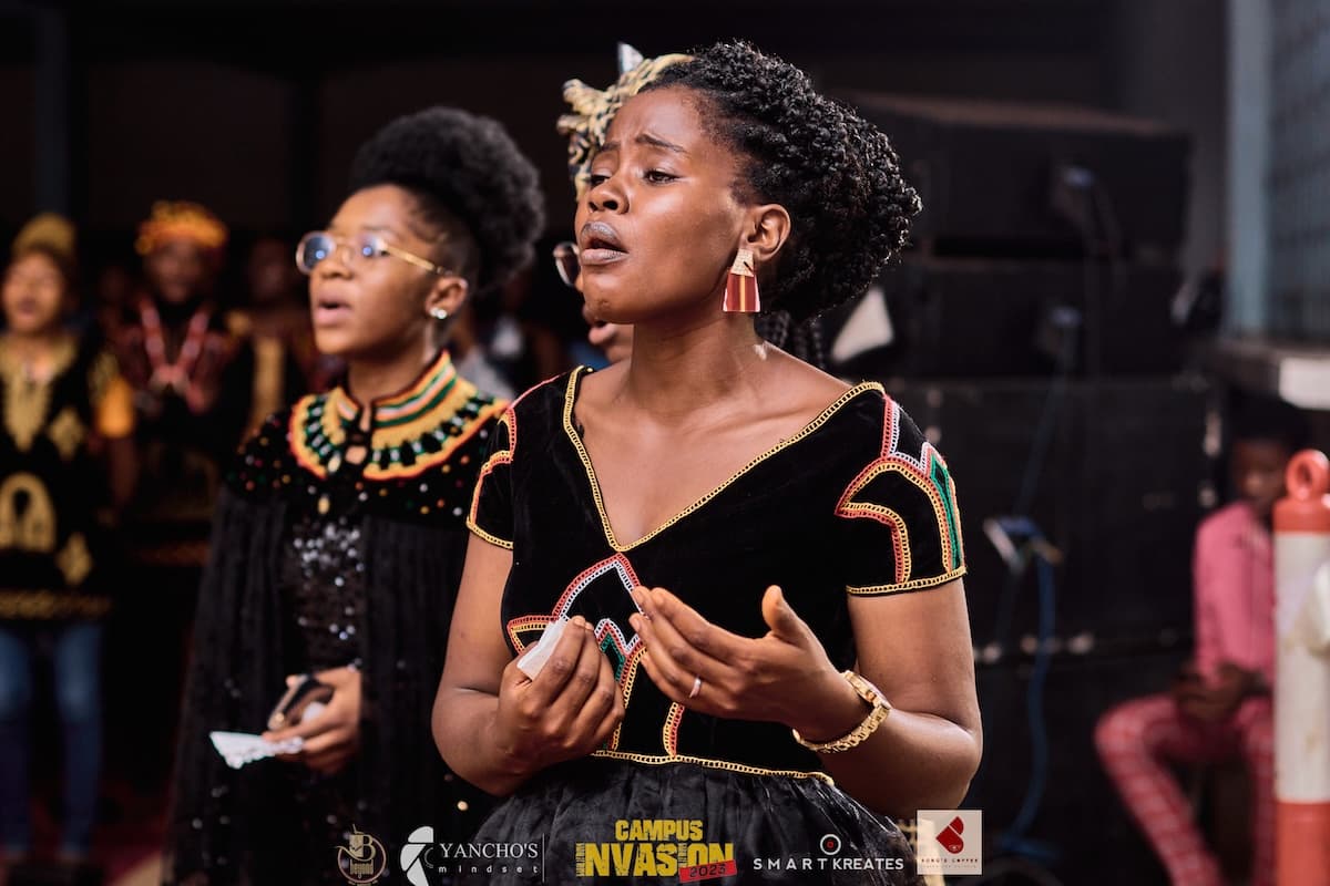 Volunteers serving in worship